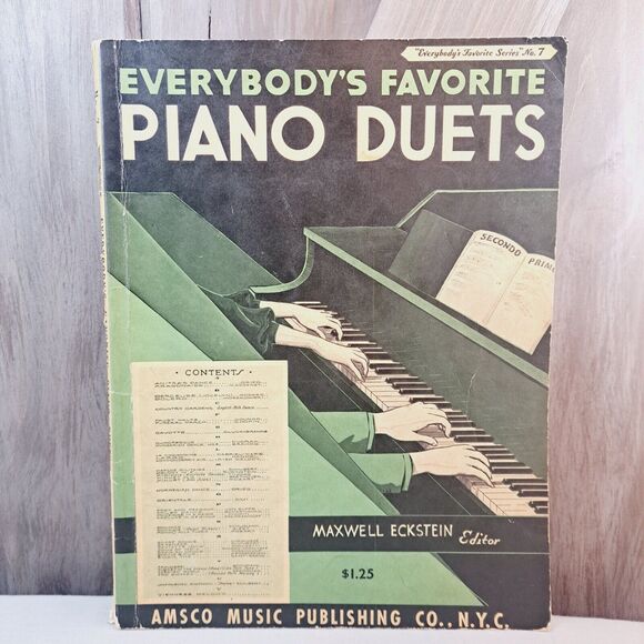 Book Everybody's Favorite Piano Duets Series No 7 Maxwell Eckstein Amsco Music - Picture 1 of 16